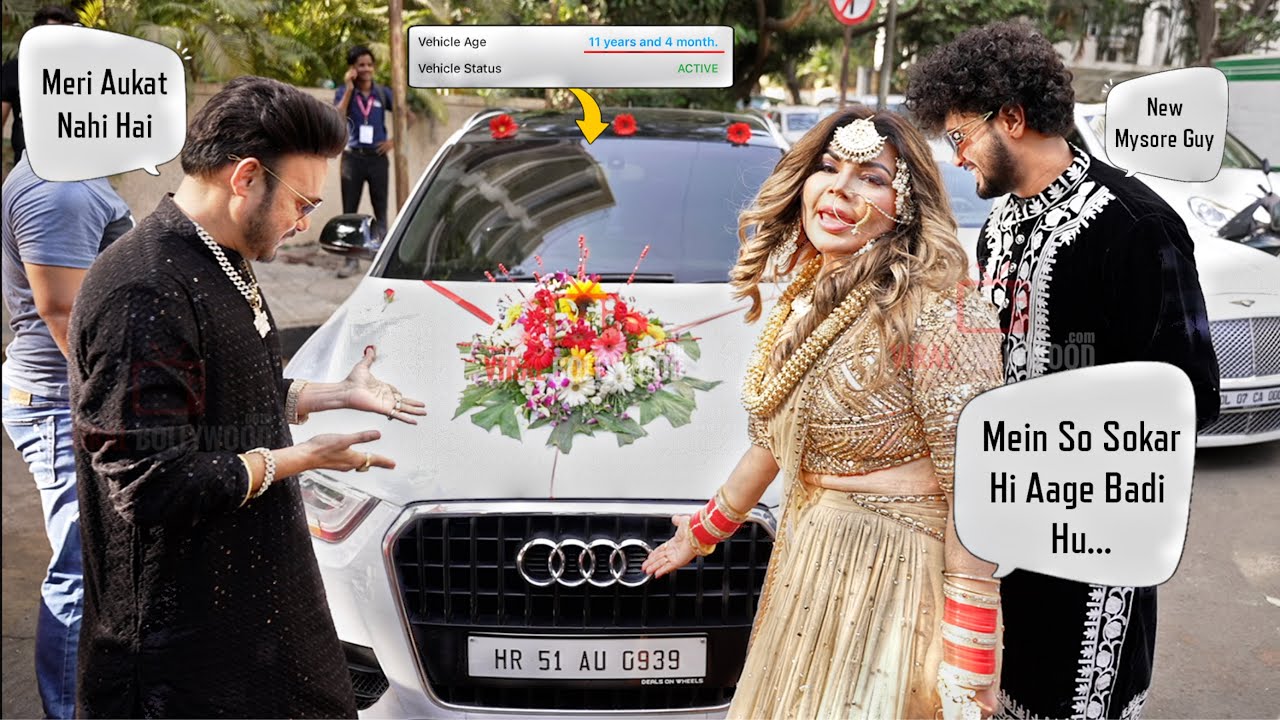 UNCUT  Shiii Ye Bohat Ganda  Rakhi Sawant  11yrs Old Audi Car as Gift by Adil Khan Durrani Friend