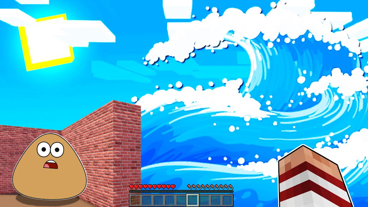 CONSTRUYO PARA SOBREVIVIR AL TSUNAMI CON POU