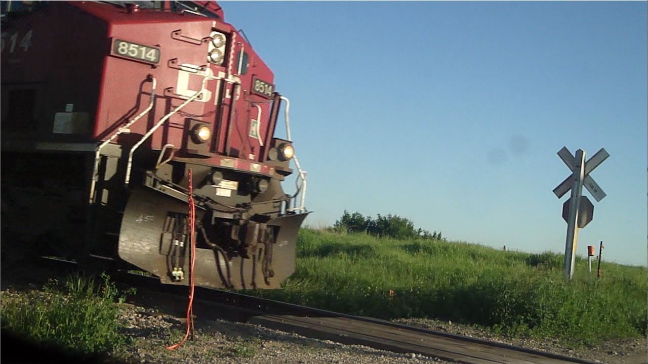 (RE-UPLOAD) CP Train 112 eastbound Brooks Subdivision mile 157.38 near Indus, Alberta June 25, 2011