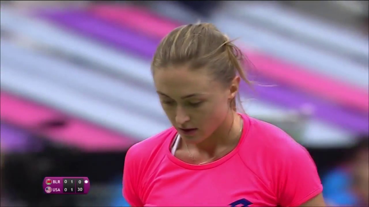 2017 Fed Cup Final. Aliaksandra Sasnovich (Belarus) - Sloan Stephens (The USA)