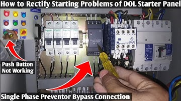 How to Repair DOL Starter Panel || Single phase preventor Bypass Connection || AHU Panel Repair