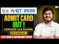 🚨 TCS NQT 2026 April Exam Admit Card Out | How to Download + Important Topics for Exam