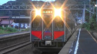 JR山陰本線 来待駅に普通列車出雲市行き到着