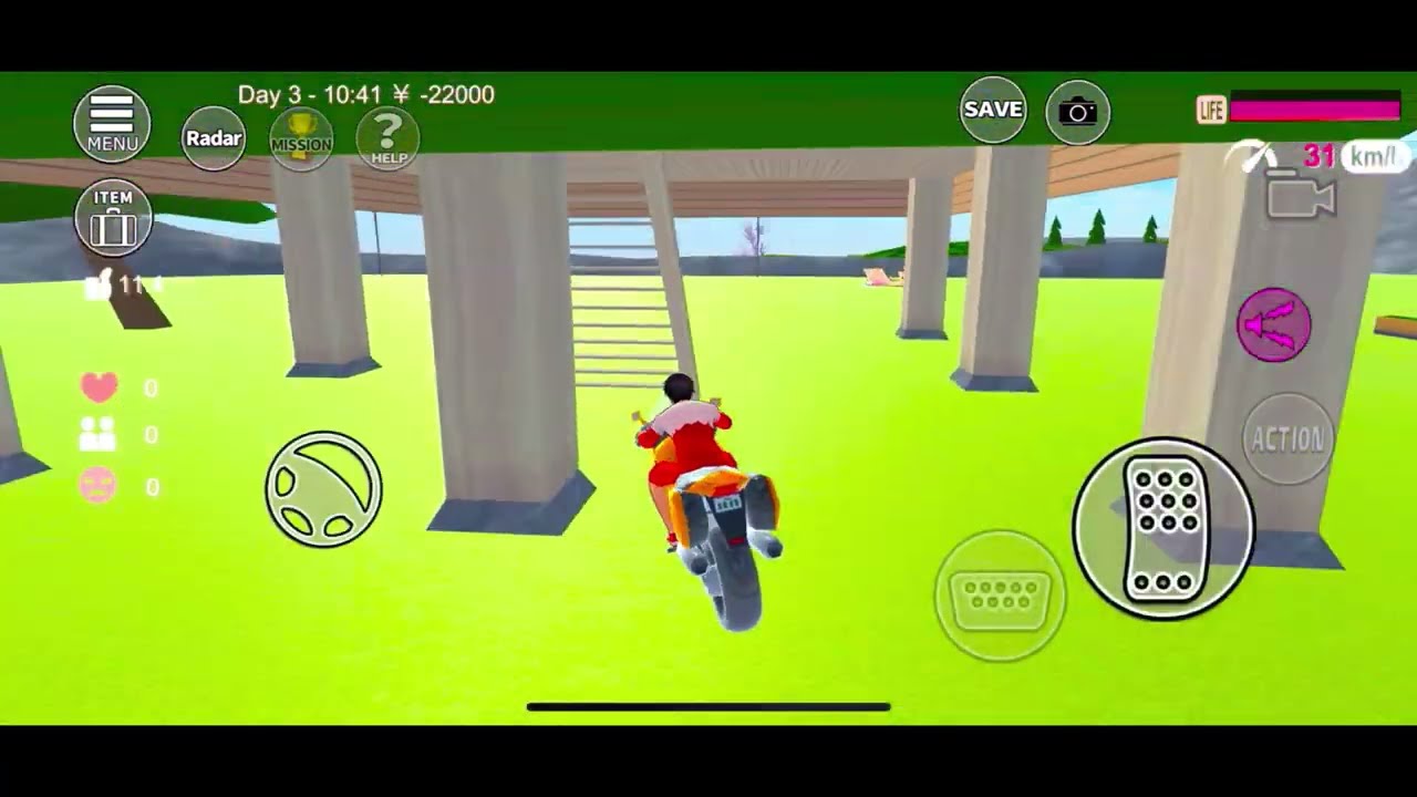 Drone View Bike Ride 🏍️✨ Exploring City & Hills in Sakura Town