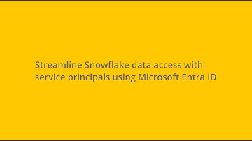 Access Snowflake data with Service Principal identity using Microsoft Entra ID