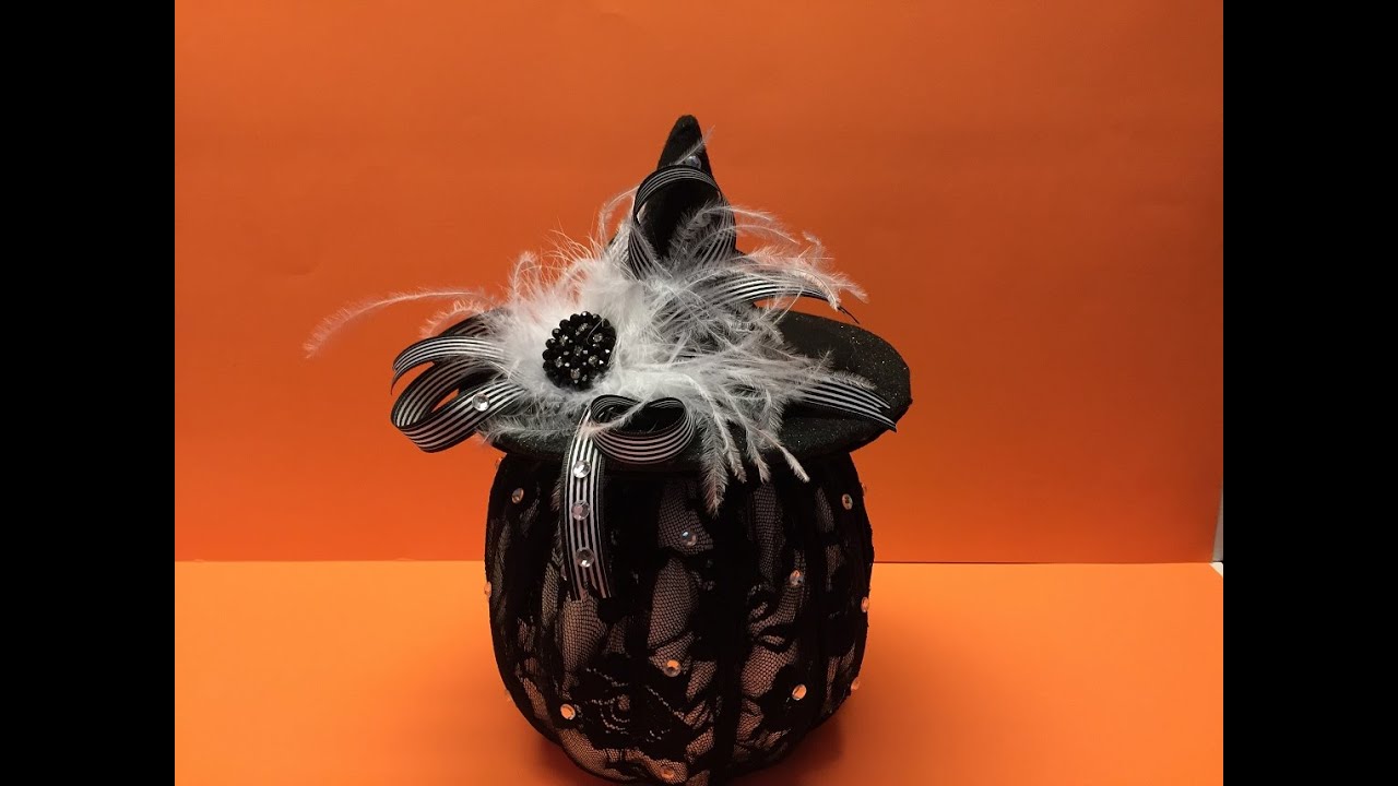 How to make a Pumpkin wearing a Witch Hat Tutorial