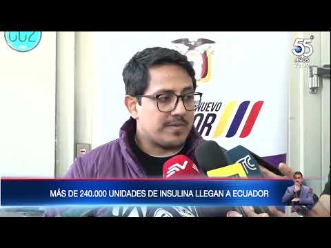 Llegaron a Ecuador 243 mil dosis de insulina adquiridas por el Gobierno