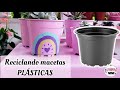 Ahorra dinero reciclando macetas plásticas  💚💕