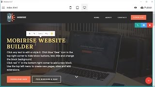 Quick start with Mobirise Website Builder