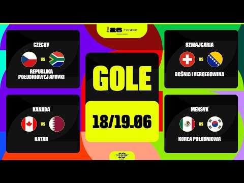 Gole Mundialu: 18/19.06. Grupa a i B - 2. Tydzień. Tak Trafiali w Kanadzie i Meksyku!