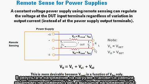 Четырехпроводное подключение нагрузки к лабораторному источнику питания
