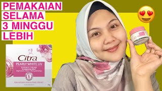 REVIEW CITRA PEARLY WHITE UV ESSENCE CREAM FACIAL MOISTURIZER | PEMAKAIAN SELAMA 3 MINGGU