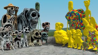 ALL ZOONOMALY CHARACTERS VS LEGO ALL ZOONOMALY MONSTERS In Garry's Mod!