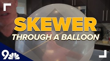 Science experiment: Putting a skewer through a balloon