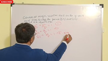 find equation of ellipse whose centre at origin,major axis on y-axis and passes through the poin.