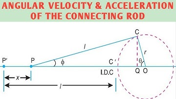 DERIVATION OF ANGULAR VELOCITY & ANGULAR ACCELERATION OF THE CONNECTING ROD |ENGLISH|FORCE ANALYSIS