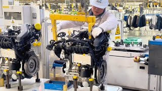 How Volkswagen Assembles a 1.5-Liter Turbo Engine and 7-Speed Dual-Clutch Transmission #cars #auto