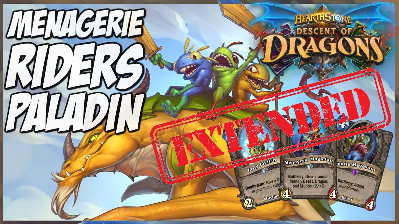 Hearthstone | Menagerie Riders Paladin | Extended Gameplay | Descent of Dragons