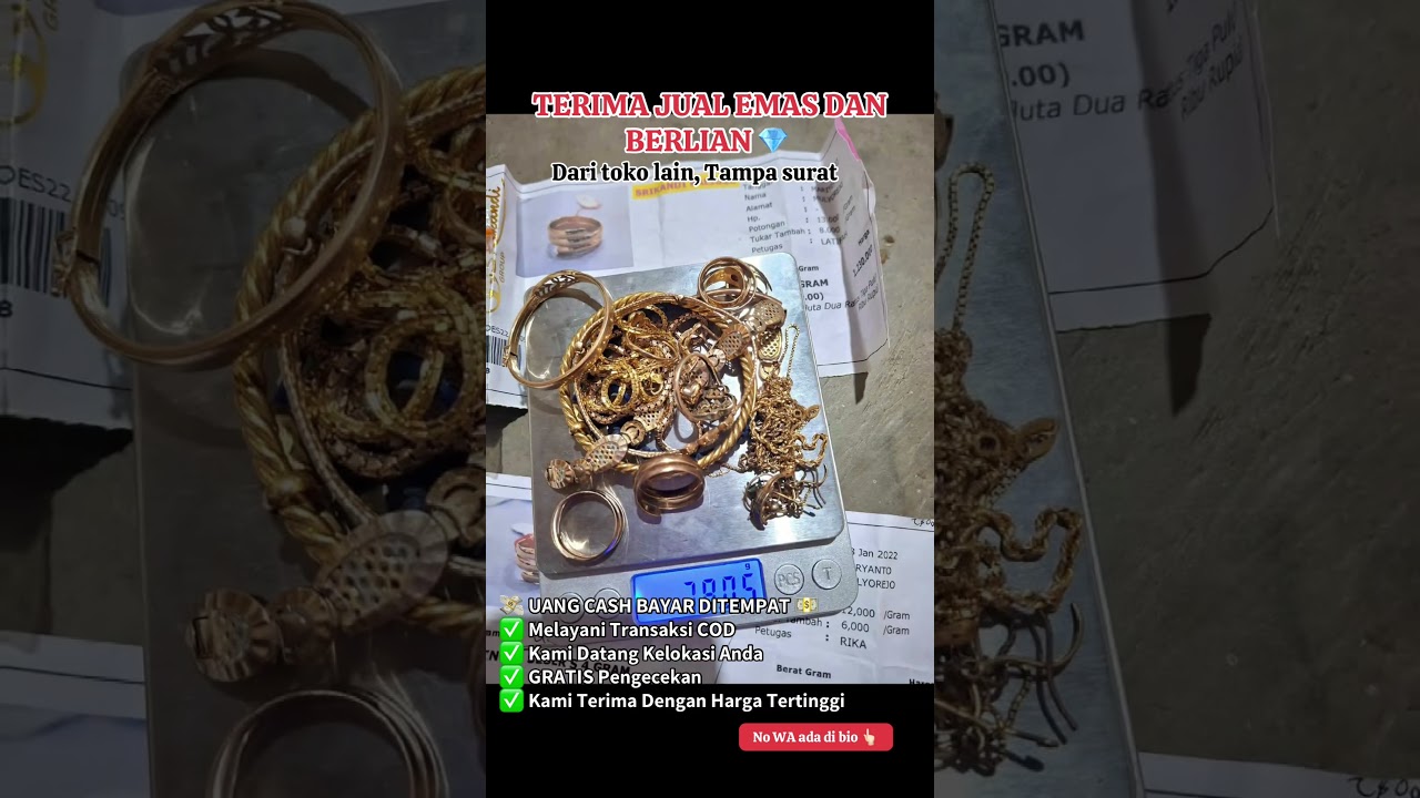 TERIMA JUAL EMAS DAN BERLIAN COD 