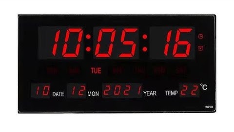 Hướng dẫn sử dụng đồng hồ LED vạn niên treo tường đa chức năng: Báo giờ, ngày tháng, và nhiệt độ