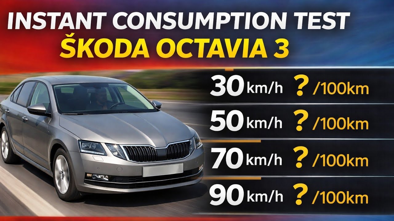 Skoda Octavia 3 Instant Fuel Consumption Test | 30 vs 50 vs 70 vs 90 km/h