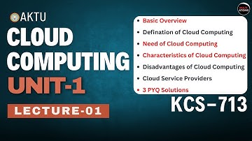 Lec-1.1 | Cloud Computing | Unit-1 | KCS-713 | Cloud Computing Aktu | Aktu Exams | 4th Year B-Tech