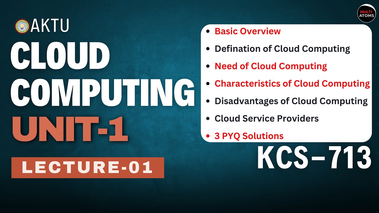 Lec-1.1 | Cloud Computing | Unit-1 | KCS-713 | Cloud Computing Aktu | Aktu Exams | 4th Year B-Tech