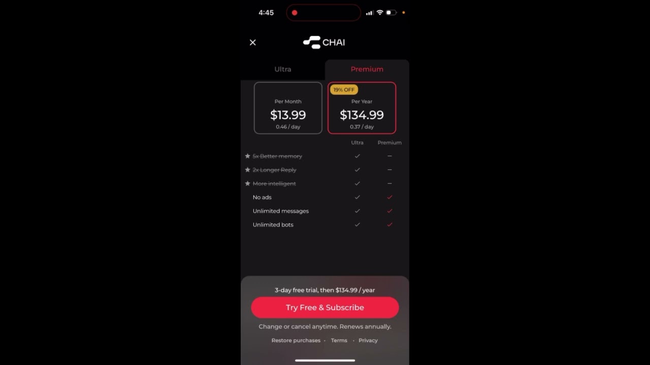 Можно ли пользоваться приложением Chai бесплатно?