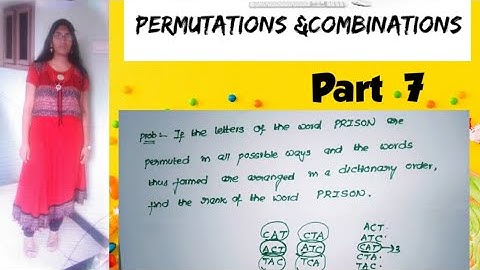 Permutations & Combinations || Maths 2A Permutations & Combinations