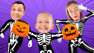 Хэллоуин - Семья скелетов | Майя, Маша, Мия | Детские песни