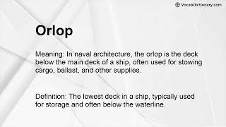 Orlop Meaning