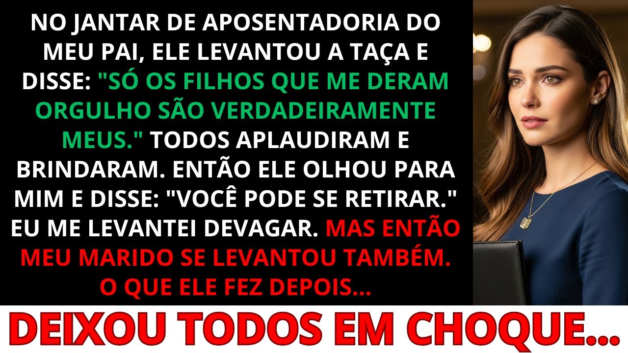 No jantar de aposentadoria do meu pai ele me chamou de fracassada e meu marido revelou quem ele era…