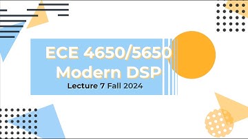 Digital Signal Processing Lecture 7 Fall 2024