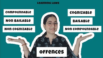 Types of OFFENCES |Cognizable, Bailable,Compoundable,Non- bailable,Non-cognizable,Non- compoundable.