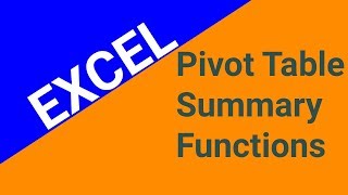 Pivot Table Summarize Value Field