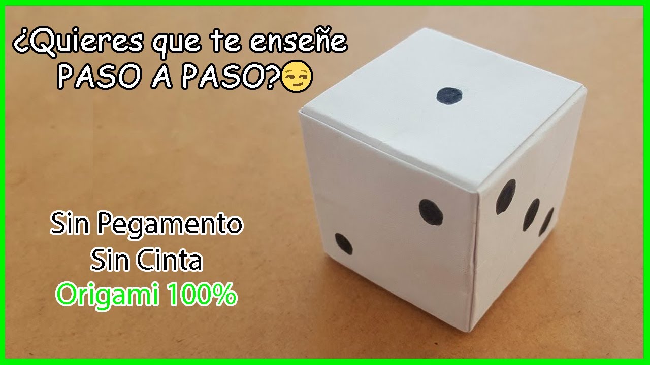 Hacer Un Dado De Papel How to make a paper dice - Modular Origami - YouTube