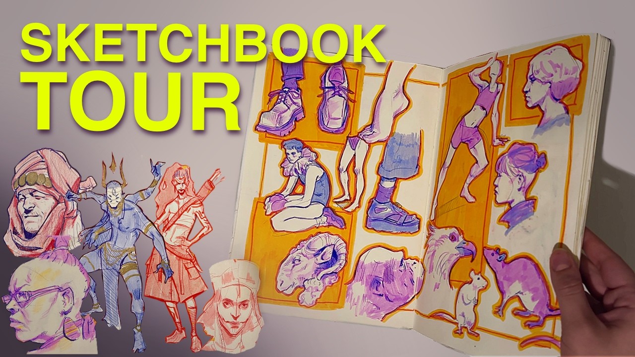 Improving in my sketchbook | SKETCHBOOK TOUR #5 | march - july 2024 ...