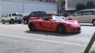 ROGER RODAS' Porsche Carrera GT Start Up, Small Power Slides & Accelerate (check date)