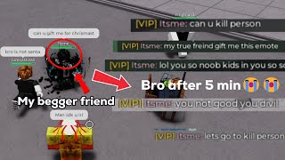 NO WAY BRO IS BEGGING FOR CHRISTMAS IN #thestrongestbattlegrounds
