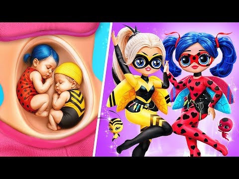 Dorastanie Biedronki i Chloe Bourgeois! Pomysły Dla Lalek z MIRACULOUS