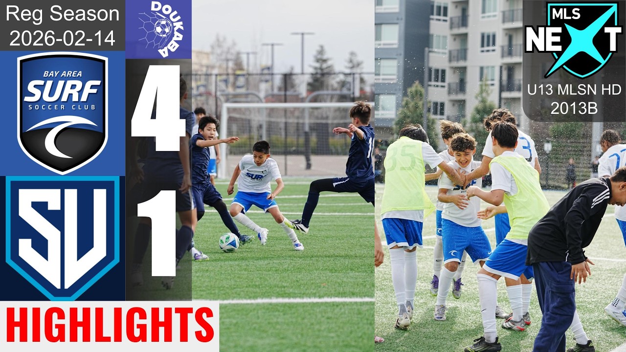 🔚 Surf End SVSA Win Streak | Bay Area Surf 13B 4-1 SVSA 13B | MLSN HD U13 | 2026-02-14 | HL