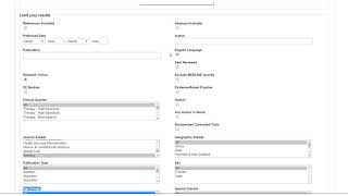 Researching with CINAHL - Refining results