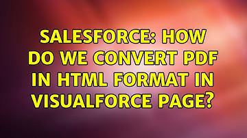 Salesforce: How do we convert pdf in html format in visualforce page?