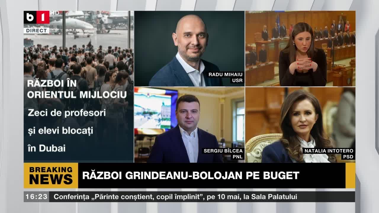 POLITICA ZILEI.  RĂZBOI GRINDEANU-BOLOJAN PE BUGET / PONTA ACUZĂ CĂ FIICA SA A FOST LĂSATĂ ÎN DUBAI