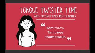 Tongue Twister Fun English Pronunciation Practice - Tom Threw Tim Three Thumbtacks
