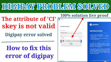 CSC VLE||Digipay login error 100% solved||The attribute of 