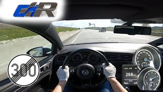 268 kmh !! VW Golf R MK7 POV TOP SPEED TESTDRIVE NO LIMIT AUTOBAHN GERMANY