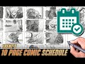 Trents 10 page comic schedule
