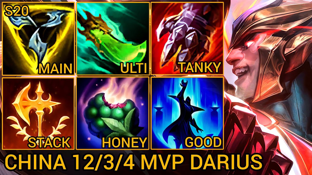 Darius Baron Lane MVP S Rating 12/3/4 - China Wild Rift New Meta Build & Runes By Tiarty