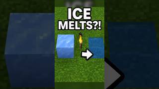 ICE MELTS?! 😳 #minecraft #shorts